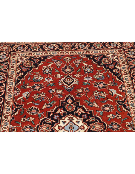 Rug Kashan Fine Persia brown yellow 100x148