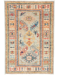 Tappeto Kazak Fine Pakistan marrone azzurro 69x101