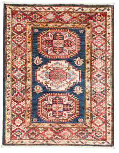 Tappeto Kazak Fine Pakistan marrone grigio 63x81