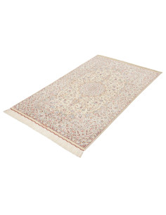 Tappeto Ghom Seta Persia 100x153 Crema Blu 2