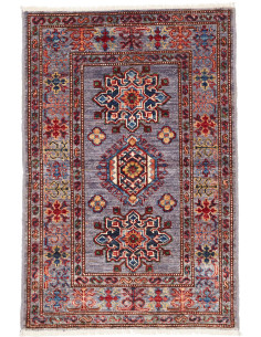 Rug Kazak Fine Pakistan sky blue orange 63x93