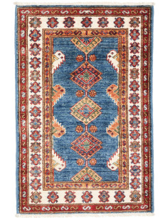 Rug Kazak Fine Pakistan beige grey 63x94