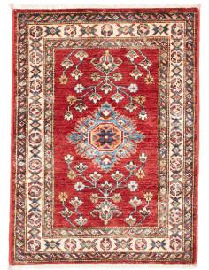 Rug Kazak Fine Pakistan brown beige 66x88