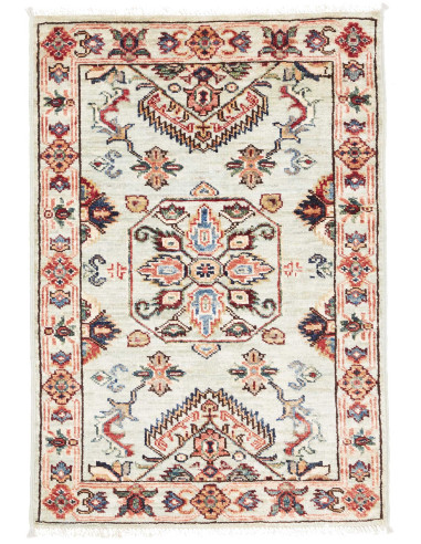 Rug Kazak Fine Pakistan white brown 64x92