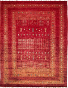 Rug Siva Pakistan maroon yellow 282x359