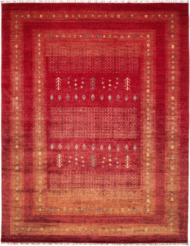 Rug Siva Pakistan maroon yellow 282x359