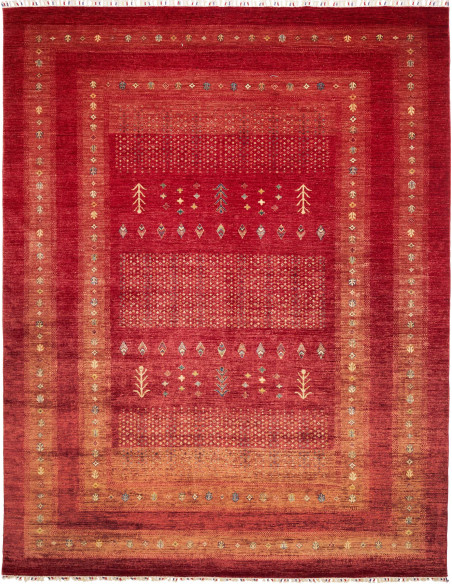 Rug Siva Pakistan maroon yellow 282x359