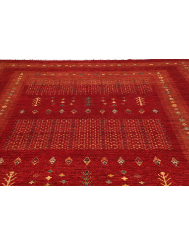Rug Siva Pakistan maroon yellow 282x359