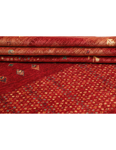 Rug Siva Pakistan maroon yellow 282x359