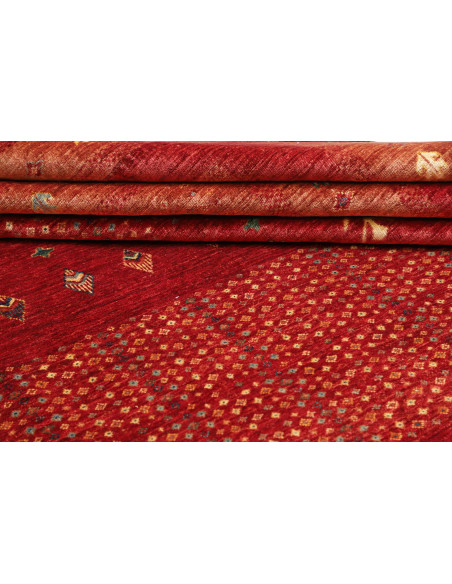 Rug Siva Pakistan maroon yellow 282x359