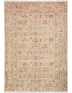 Rug Rubin Pakistan maroon grey 162x239