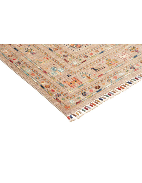 Rug Rubin Pakistan maroon grey 162x239