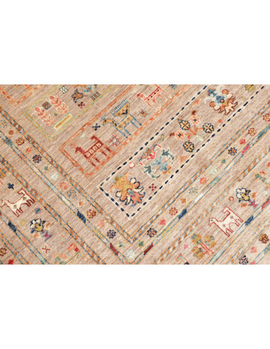 Rug Rubin Pakistan maroon grey 162x239