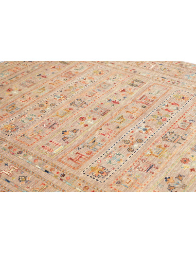 Rug Rubin Pakistan maroon grey 162x239