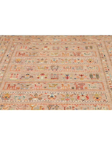 Rug Rubin Pakistan maroon grey 162x239