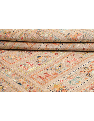 Rug Rubin Pakistan maroon grey 162x239