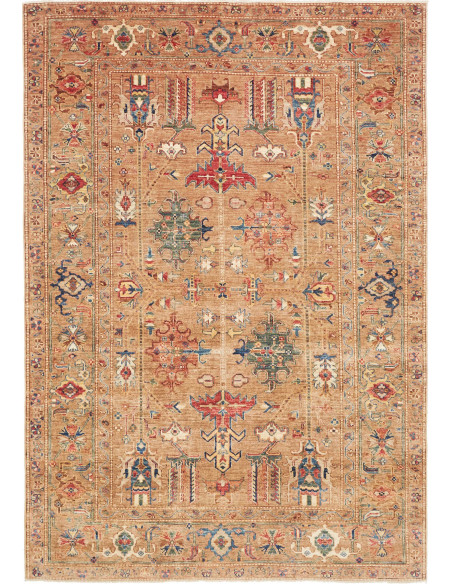 Rug Kazak Fine Pakistan maroon beige 170x241