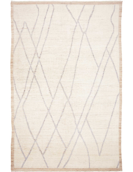 Rug white beige 200x313
