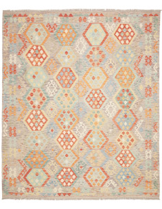 Rug Kilim Afghanistan maroon beige 245x293