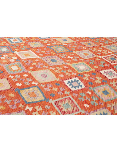 Tappeto Kilim Afghanistan arancione grigio 250x356
