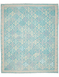 Tappeto Kilim Afghanistan beige blu 247x297