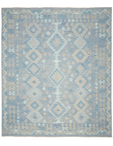 Tappeto Kilim Afghanistan azzurro grigio 252x295