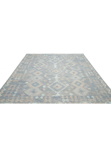 Tappeto Kilim Afghanistan azzurro grigio 252x295