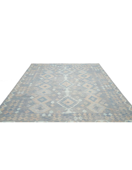 Tappeto Kilim Afghanistan azzurro grigio 252x295