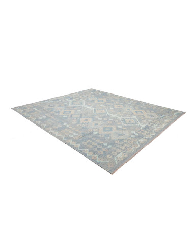 Tappeto Kilim Afghanistan azzurro grigio 252x295