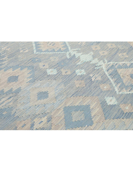 Tappeto Kilim Afghanistan azzurro grigio 252x295