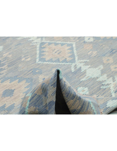 Tappeto Kilim Afghanistan azzurro grigio 252x295