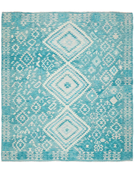 Tappeto Kilim Afghanistan azzurro blu 259x291