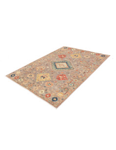 Tappeto Kazak Fine Pakistan marrone grigio 151x206 2