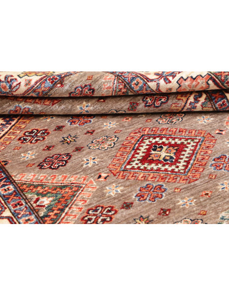 Tappeto Kazak Fine Pakistan marrone azzurro 125x185