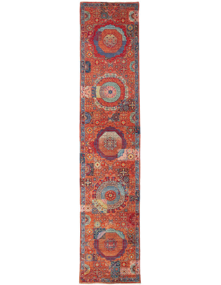 Tappeto Mamlouk Pakistan 86x402 Arancione Blu