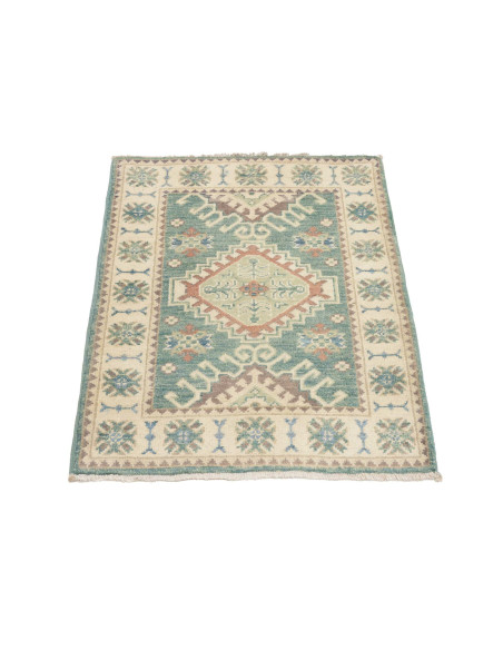 Kazak 61x90 Cm Kazak Afghanistan Hand-carded Wool warp: