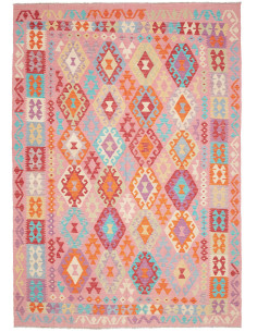 Tappeto Kilim Afghanistan marrone rosso 216x299