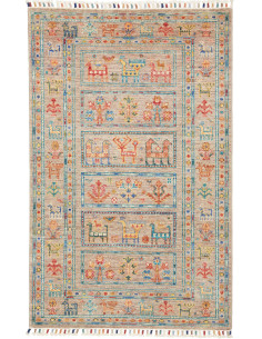 Rug Rubin Pakistan maroon grey 82x128