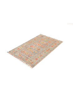 Rug Rubin Pakistan maroon grey 82x128 2