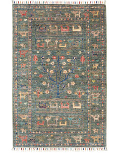 Rug Rubin Pakistan white grey 81x126