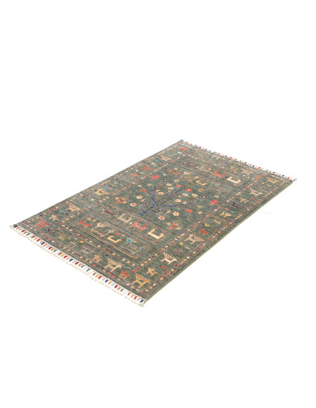 Rug Rubin Pakistan white grey 81x126