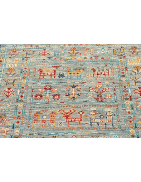 Rug Rubin Pakistan sky blue maroon 80x120