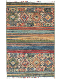 Rug Rubin Pakistan white brown 79x124