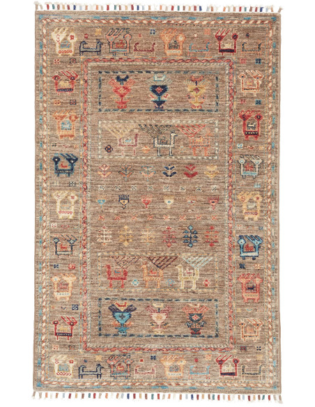 Tappeto Rubin Pakistan marrone grigio 79x123