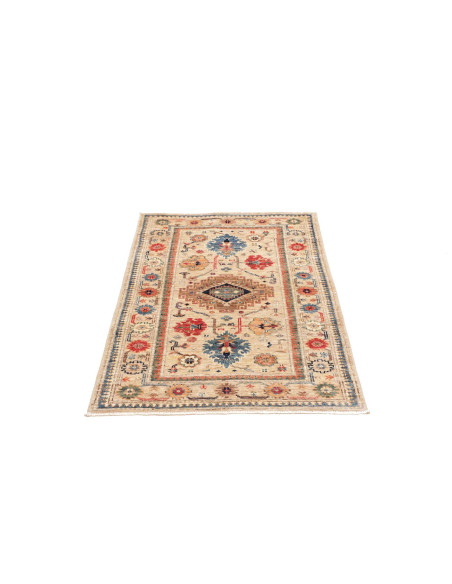 Rug Kazak Fine Pakistan beige brown 80x122