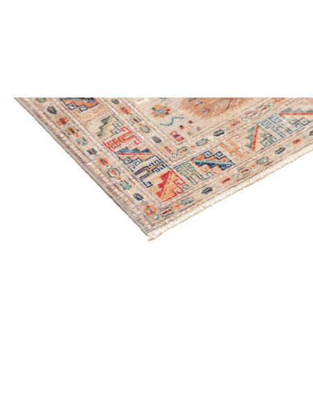 Rug Kazak Fine Pakistan maroon beige 76x127