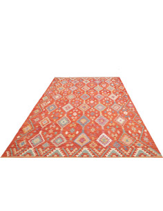 Tappeto Kilim Afghanistan arancione rosso 201x300 2