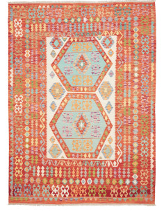 Tappeto Kilim Afghanistan arancione marrone 213x290