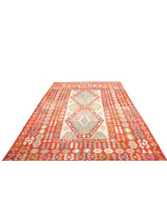 Tappeto Kilim Afghanistan marrone rosso 210x301 2