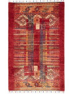 Tappeto Siva Pakistan marrone giallo 101x157